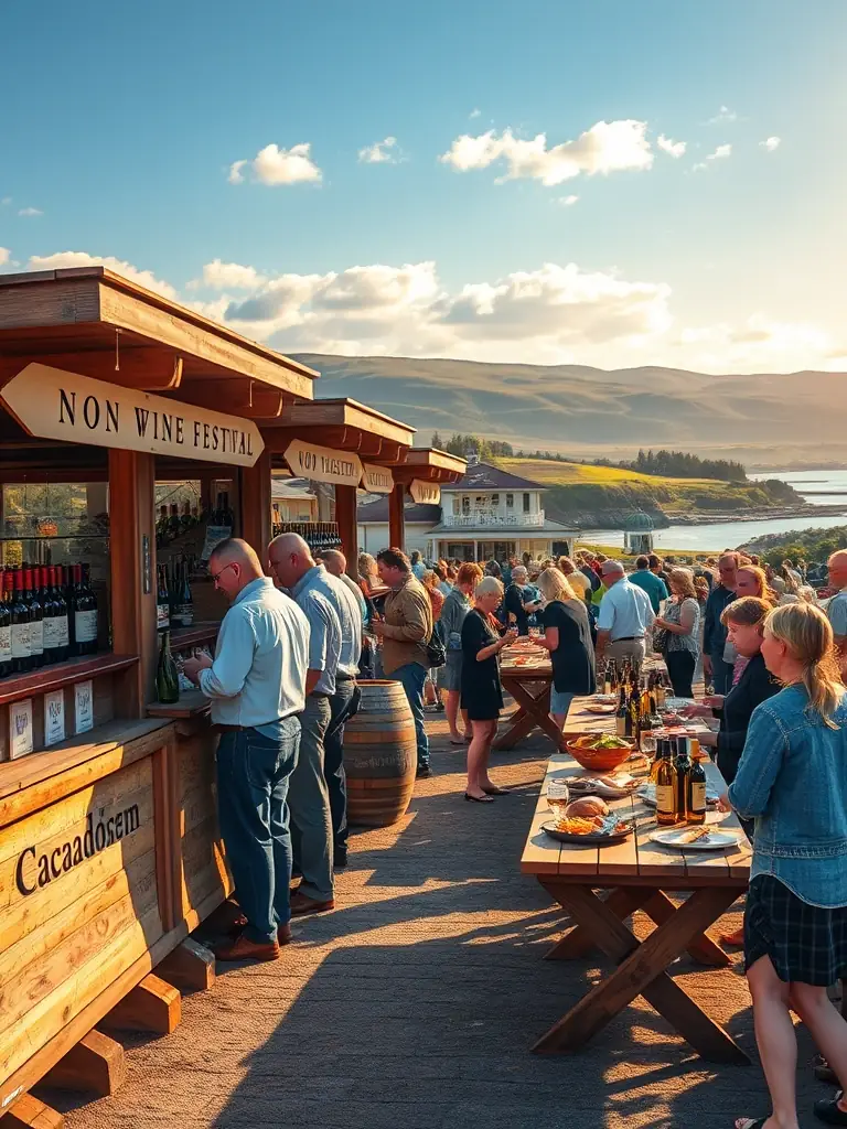 An image of a wine festival in Nova Scotia, showcasing the local wines, food, and culture of the region.